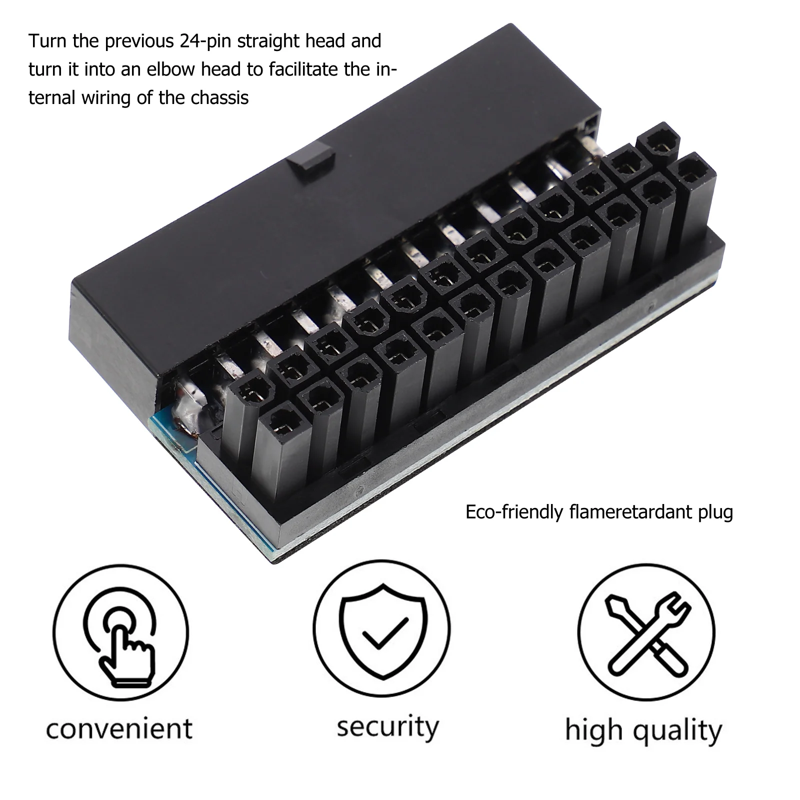 

Angled Adapter for Motherboard Elbow Head Power Supply Adapter Improve Internal Wiring Manage Installation Computer