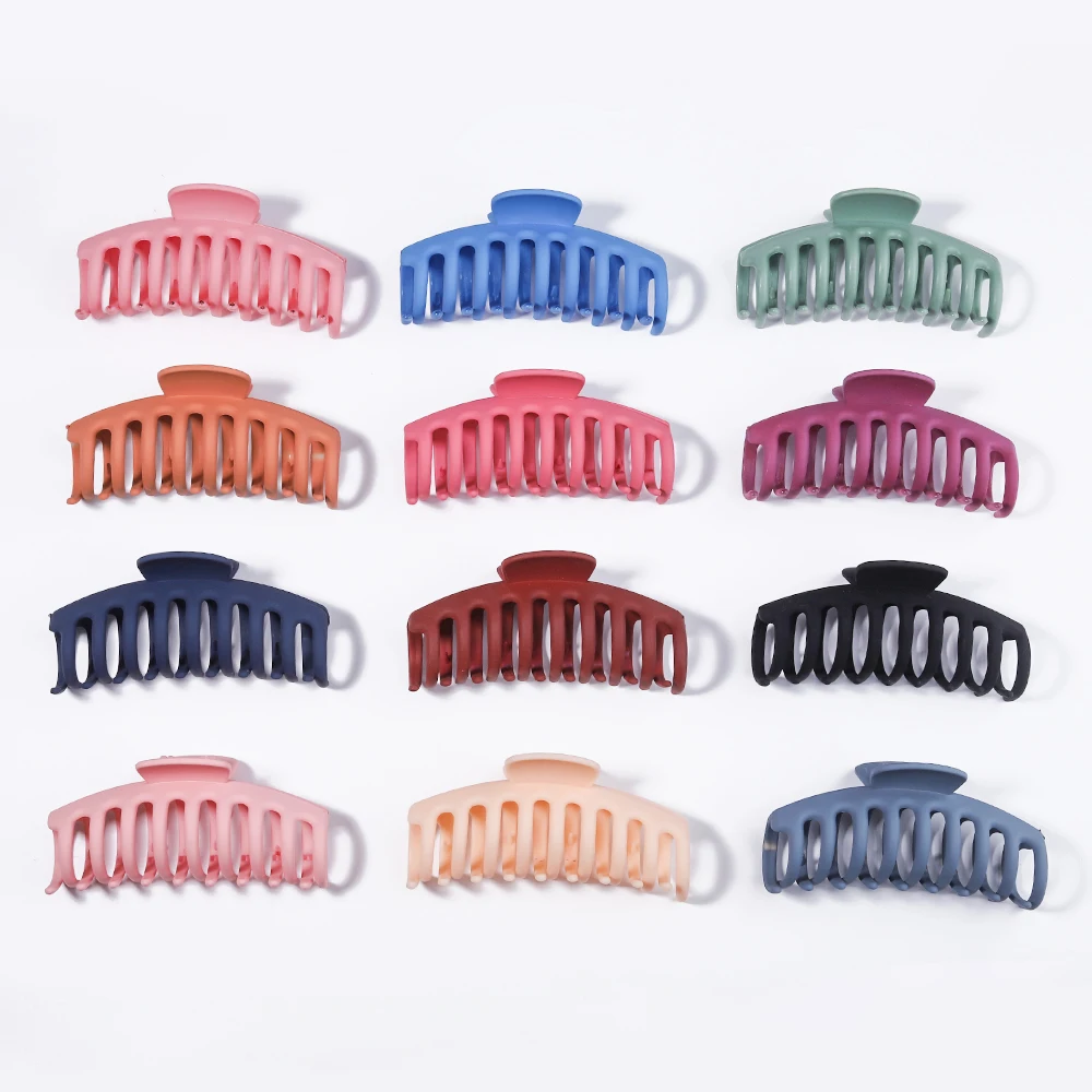 Solid Color Large Claw Clip Crab Barrette for Women Girls Hair Claws Bath Clip Ponytail Clip Hair Accessories Gift Headwear