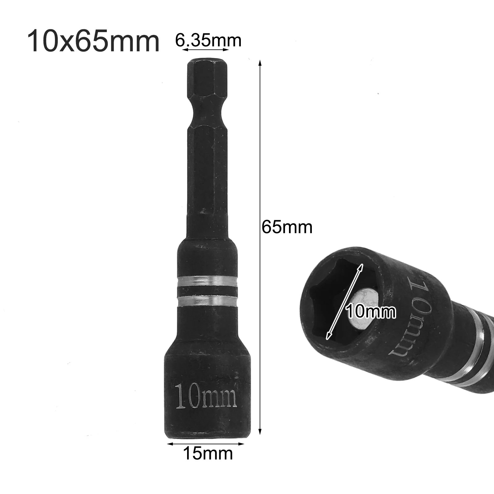 8mm hex soquete porca magnética driver conjunto porca magnética chave de fenda soquete bit hex haste driver adaptador chave de soquete 42mm 45mm 65mm