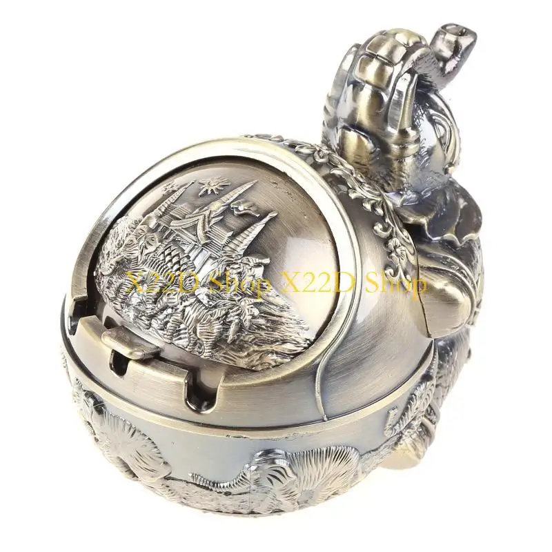 

X22D Индивидуальные украшения в виде слона, модная креативная большая пепельница с крышкой Ornam