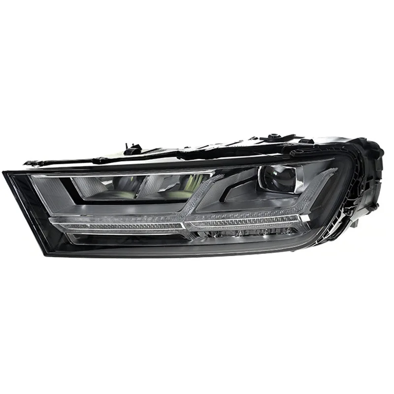 LED مجموعة مصابيح أمامية الراقية الطائرات LED أضواء النهار الجري بدوره إشارة عدسة لأودي Q7