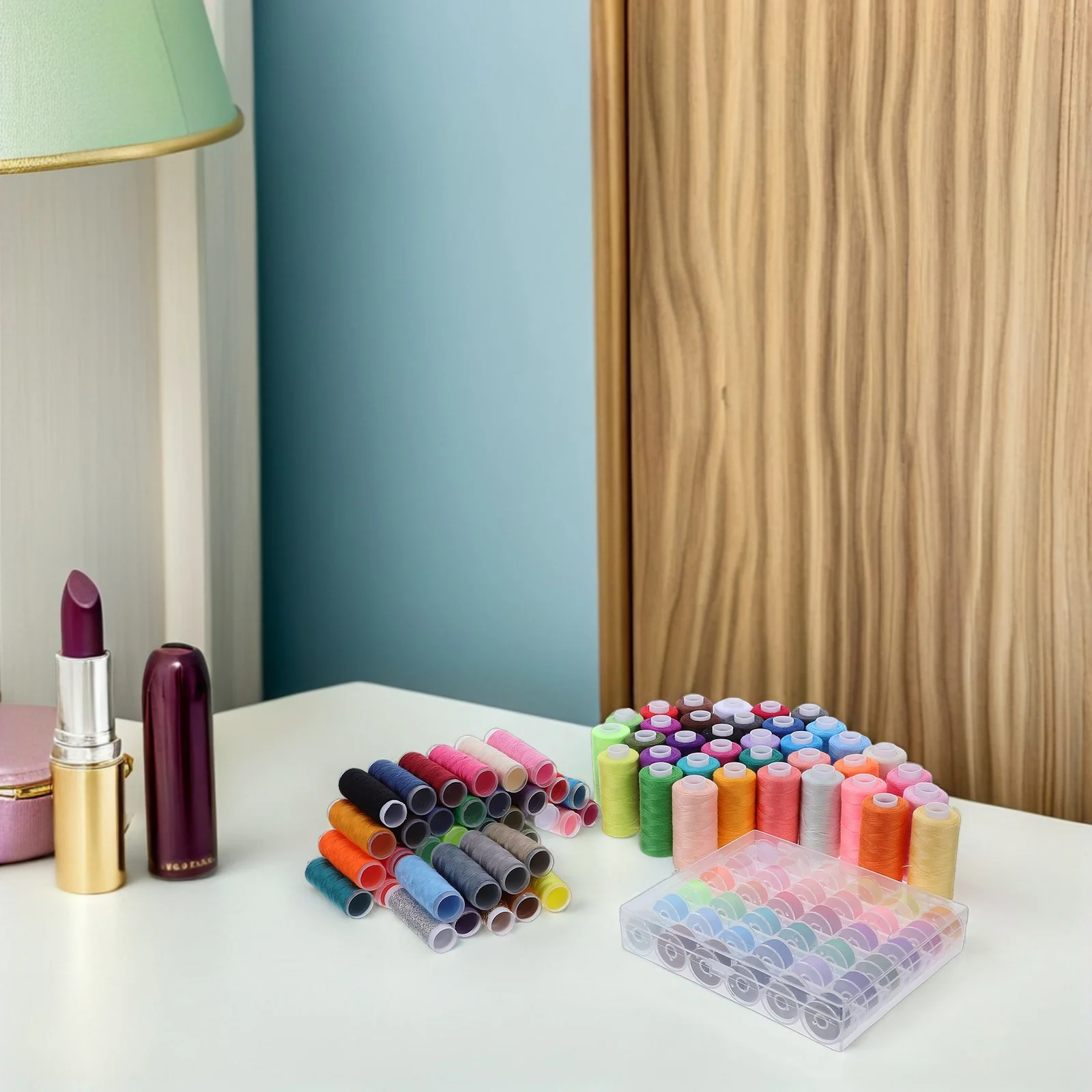 111pcs Sewing Thread Kit Colorful Polyester Threads For Embroidery Quilting Basting Diy Smooth Bobbin Performance Durable