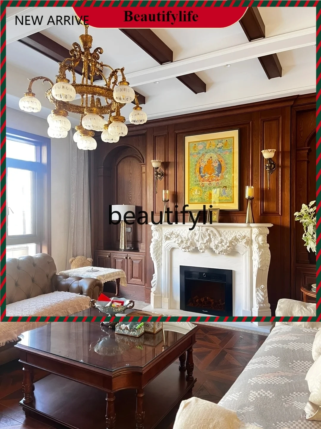 

KK32 Marble mantel European American living room entrance decorative cabinet natural marble stone French carved fireplace