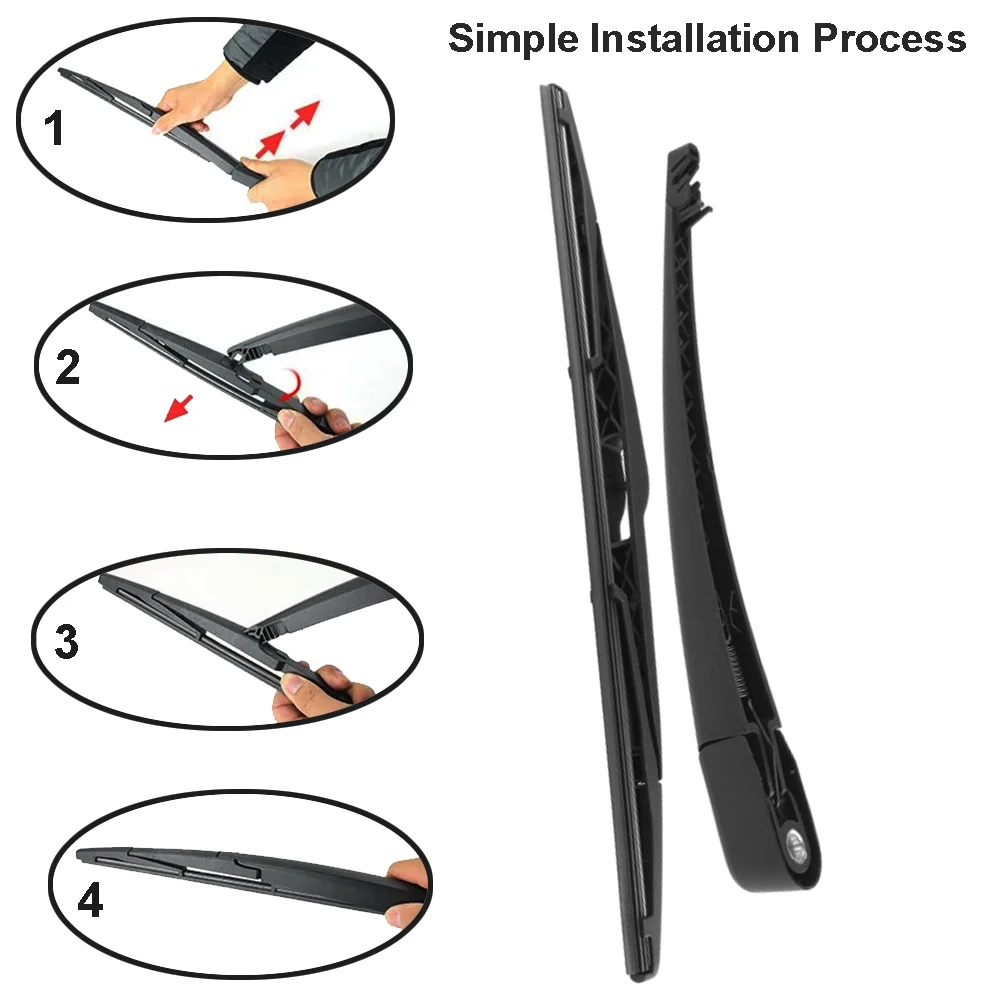 Rear Wiper Blade and Arm Kit Rear Windsheild Wiper Arm Blade Set Wiper Arm Fit for Mazda Speed 3 2007 2008 2009