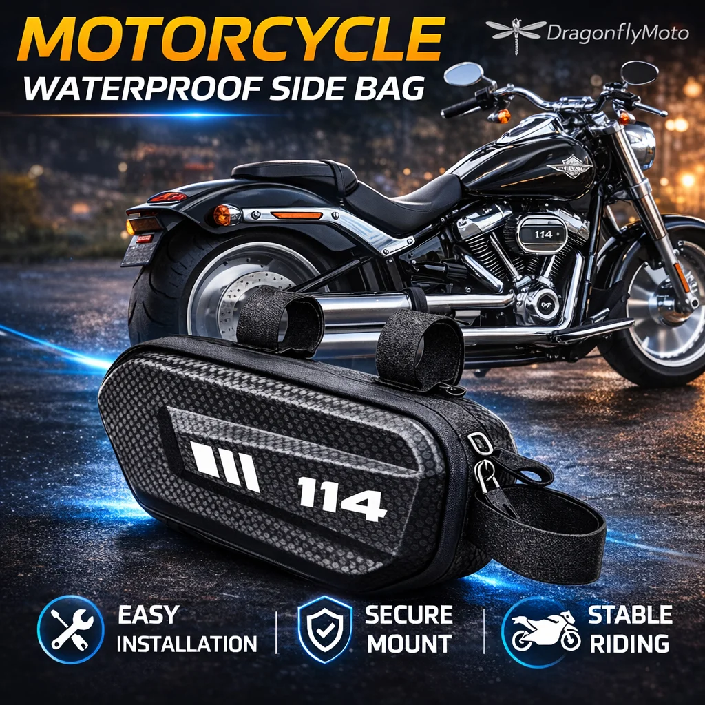 

Вместительная боковая сумка для мотоцикла Harley Softail Fat Boy 114 FLFB FLFBS Street Bob 2018-2025 2024, водонепроницаемая, многофункциональная