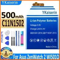 YKaiserin Battery C11N1502 C11N1540  for Asus Zenwatch 2 Zenwatch2 WI501Q Smartwatch 0B200-01630000 1ICP4/26/33 /WI501QF Bateria