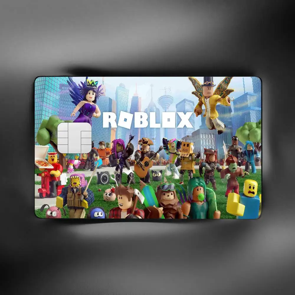 لعبة Robloxes 1 مجموعة من 4 قطعة ملصقات بطاقة الائتمان الجلد لبطاقة البنك VISA ملصق مضاد للمياه المضادة للخدش النساء هدية #6