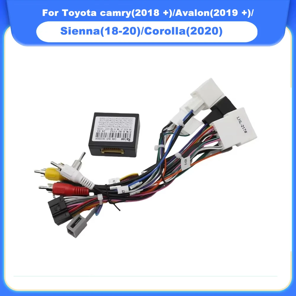 Автомобильный аудио Android 16Pin проводной кабель адаптер с can-шиной для Toyota Camry(2018 +)/Avalon(2019 +)/Sienna(18-20)/Corolla(2020)