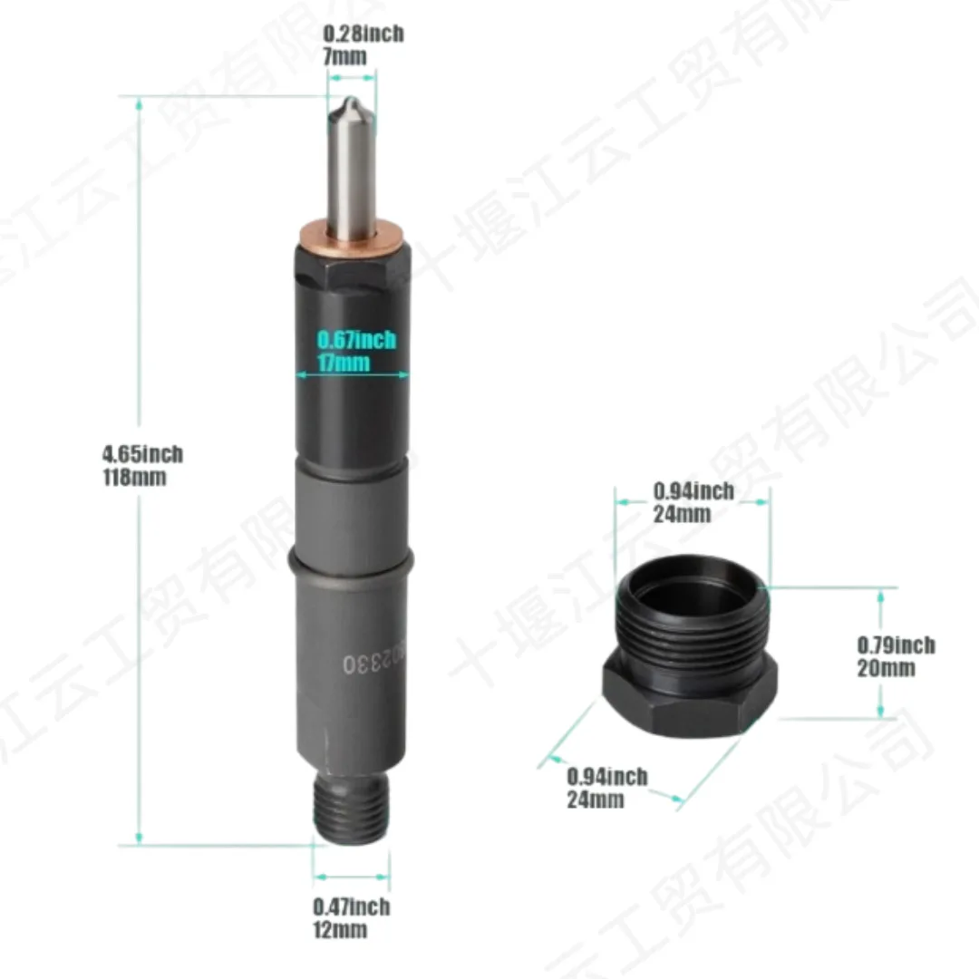 Applicable to Cummins 6BT5.9 4BT3.9 Spot M12 Threaded Fuel Injector KDAL59P9 3802330