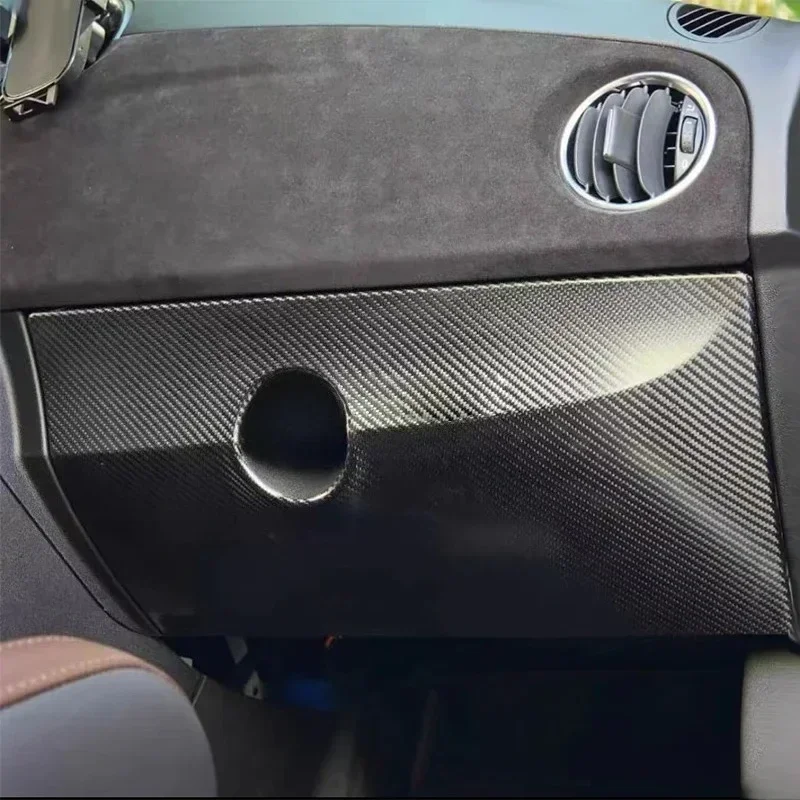 

For Fiat 500 For Abarth 595 695 Real Dry Carbon Fiber 11-2024 Glove Box Panel Cover Interior Decoration Modification Accessories