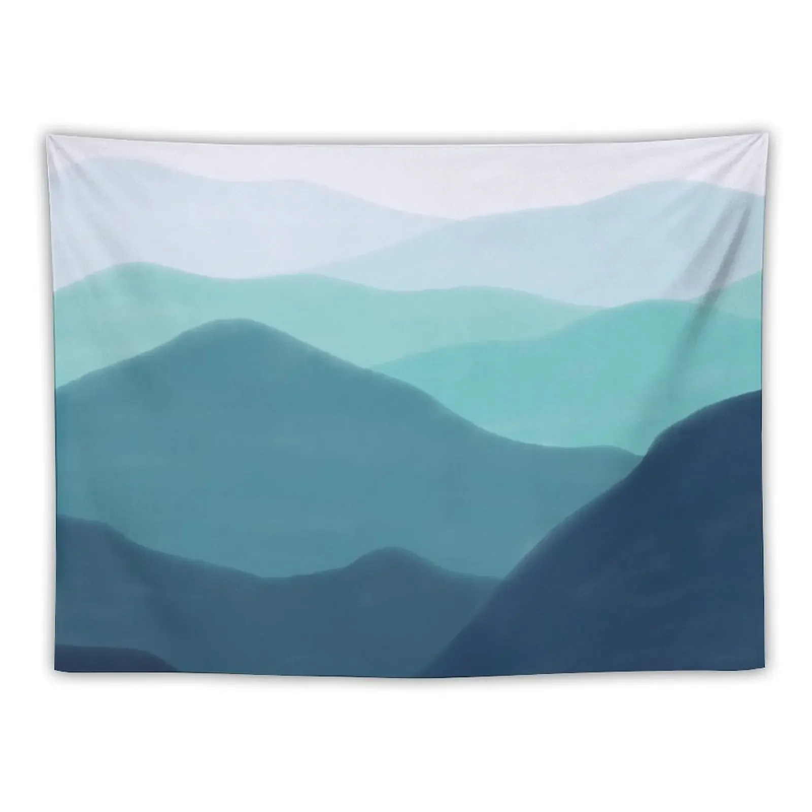 Blue Gradient Mountains Tapestry House Decorations Funny Tapestry