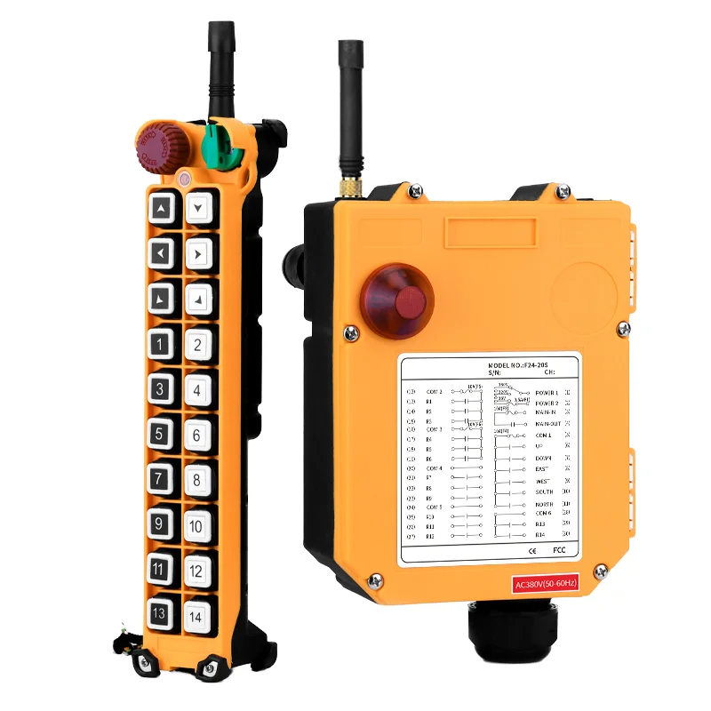 2026 SELL INTER-SPAN Factory Price F24-20S Anti-Shock 20 Channel Industrial Crane Wireless Radio LED Touch Control AAA Battery R