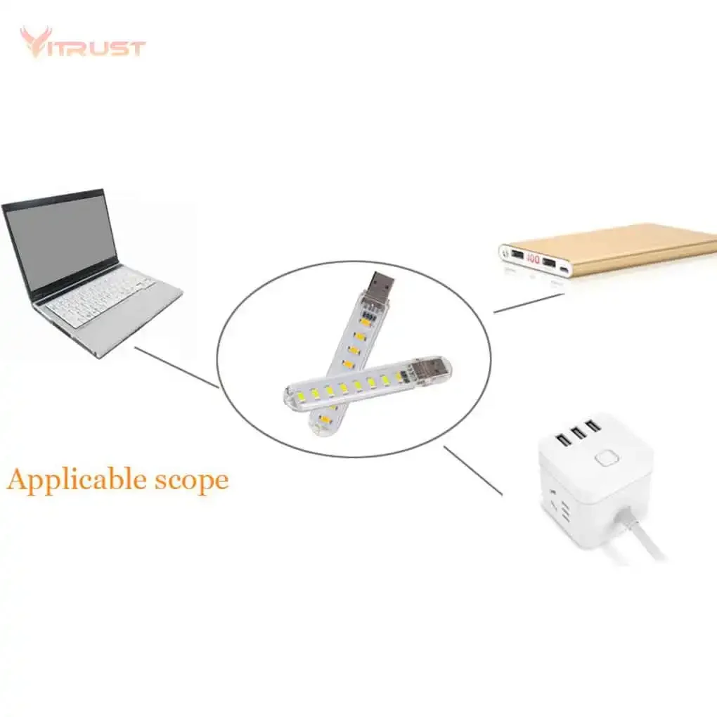 Lampka nocna kempingowa LED USB do laptopa Power Bank PC