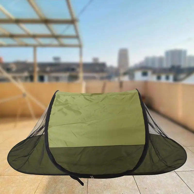 Pop Up Screen Tent Pop Up Net Tent With Floor Single Person Boat-Shaped Screen Houses Portable Screen Shelter For Bedding