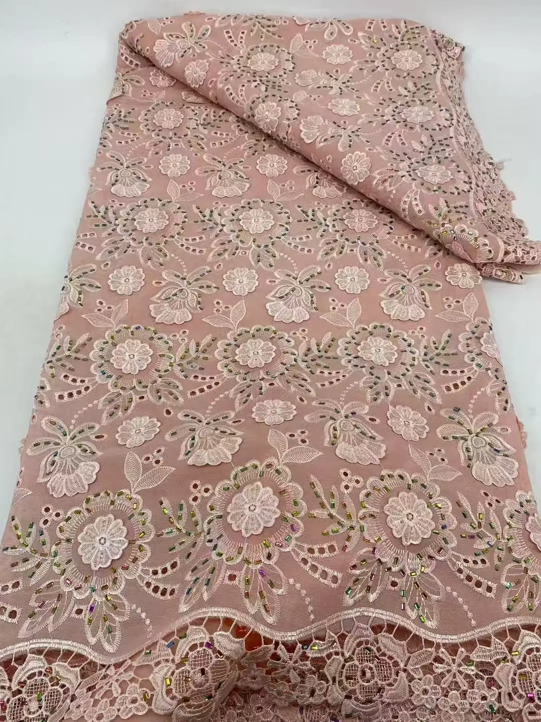 Французский гипюровый шнур, кружевная ткань с камнями, новейшая красочная африканская водорастворимая кружевная ткань для женщин, материалы для платьев