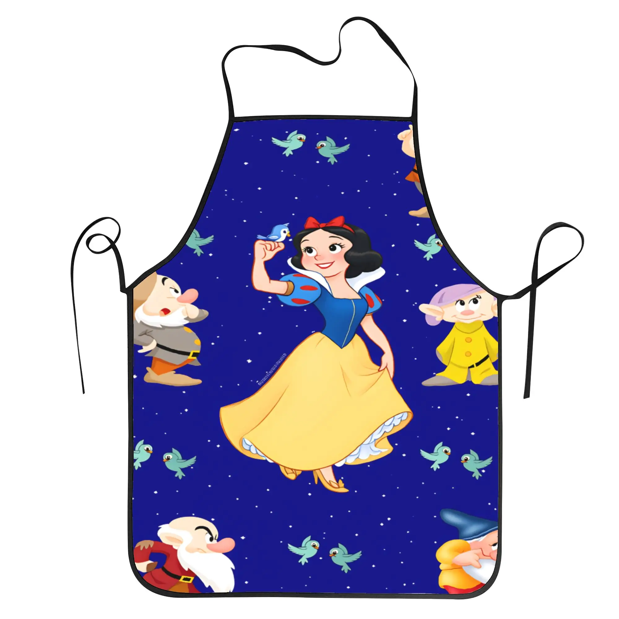 

Фартук «Белоснежка и семь гномов» для взрослых, для барбекю, кухонные аксессуары, модные бытовые фартуки без карманов