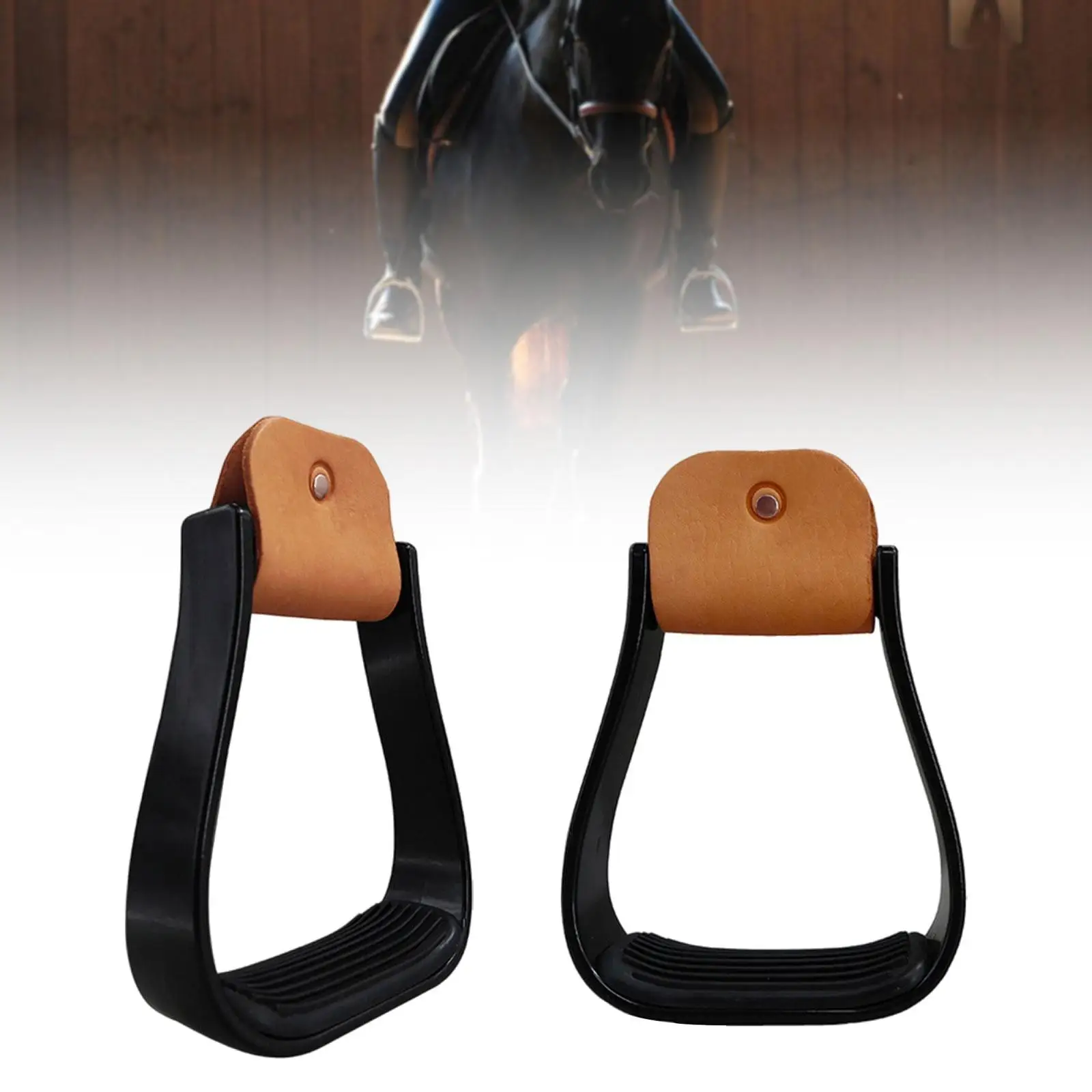 

2 Pieces Horse Stirrups Vintage Design Repairing Lightweight Riding Stirrups for