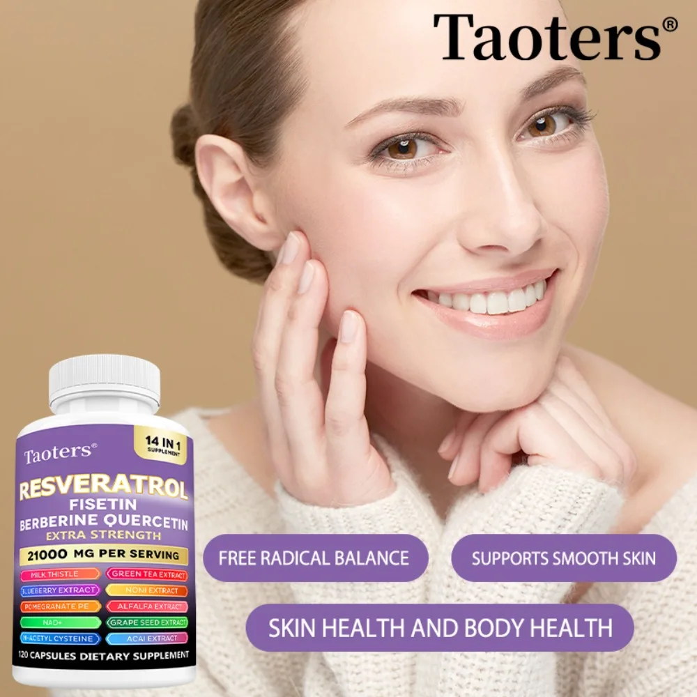 Resveratrol Nad+ Berberine, Quercetin - Skin Health, Antioxidants, Supports Overall Health and Metabolism