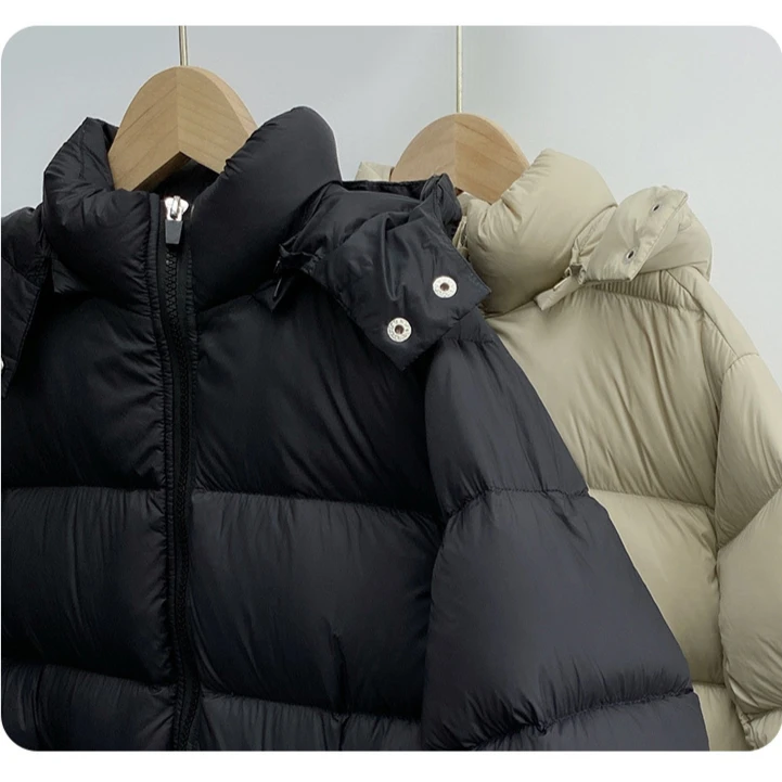 Children Down Jacket Winter Warm Hooded White Duck Down Filled Thickened Coat