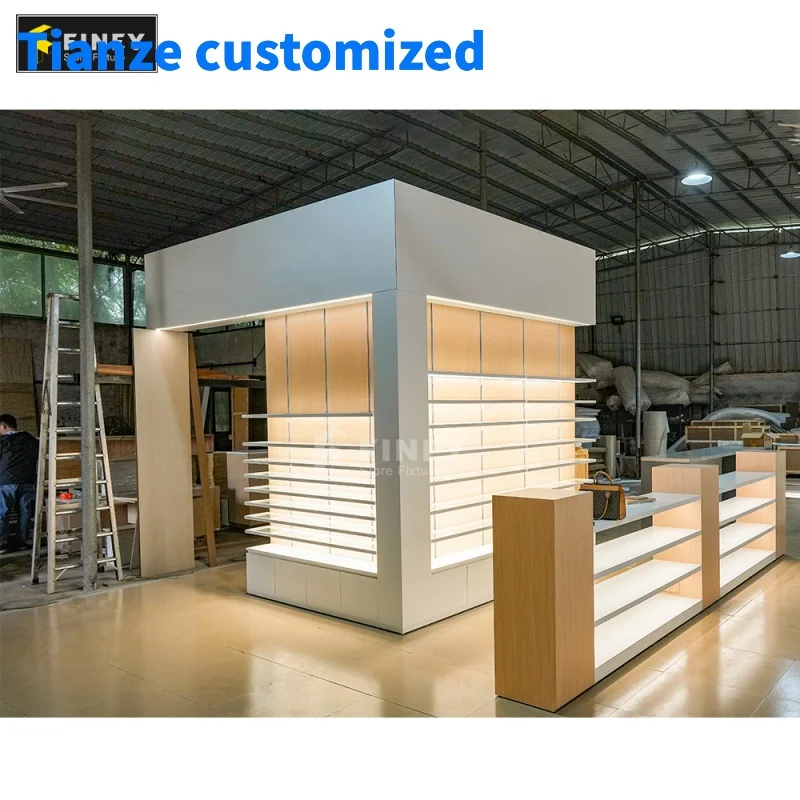 （customized）Pharmacy Interior Design Custom Drugstore Pharmacy Display Shelves Pharmacy Display Stand with Led Light