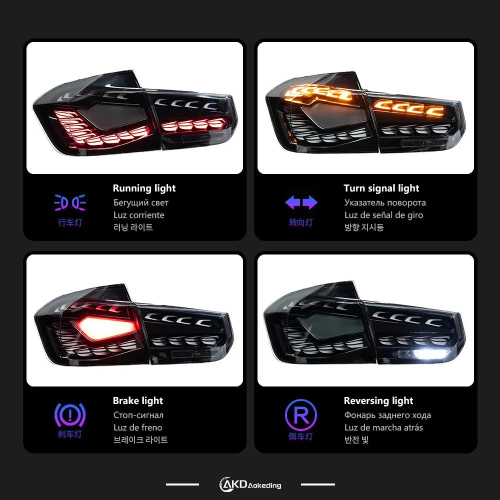 Car Lights For BMW F30 Led Tail Lamp 2013-2018 F35 318i 320i 325i F80 Tail Light Rear Stop Brake Reverse Drl Auto Accessories