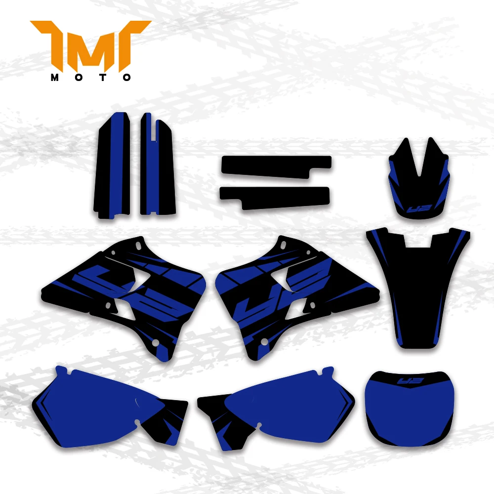 TMT Motorcycle Fairing Sticker graphics Background Decals kits For Yamaha YZ125 YZ250 1996 - 2001  1999 2000 2001  YZ 125 YZ 250