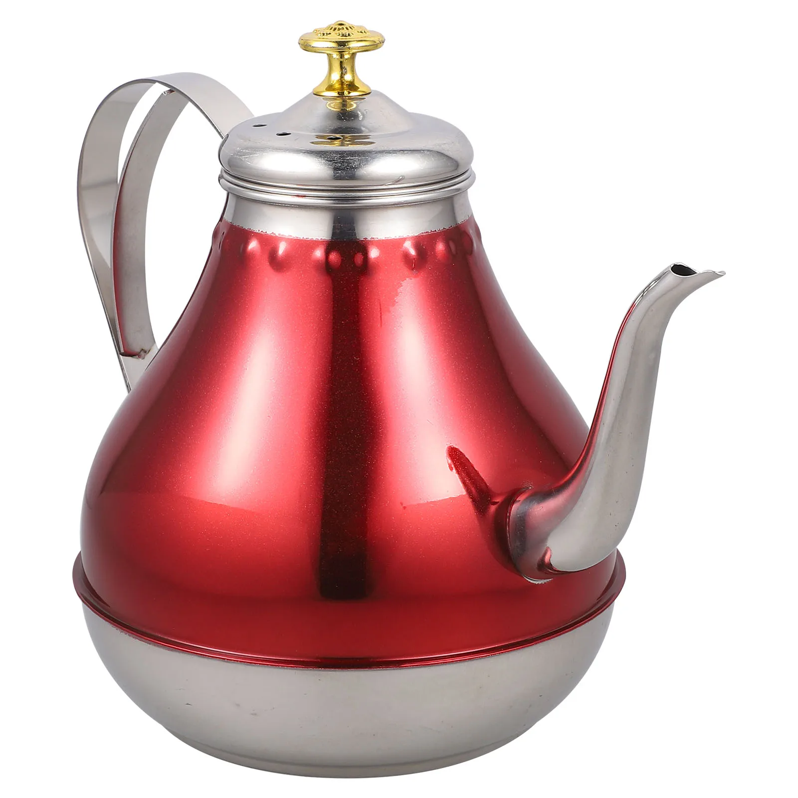 

Thickened Stainless Steel Teapot Kettle Large Capacity Vintage Style Household Stovetop Tea Pot for Coffee Oatmeal Modern Design