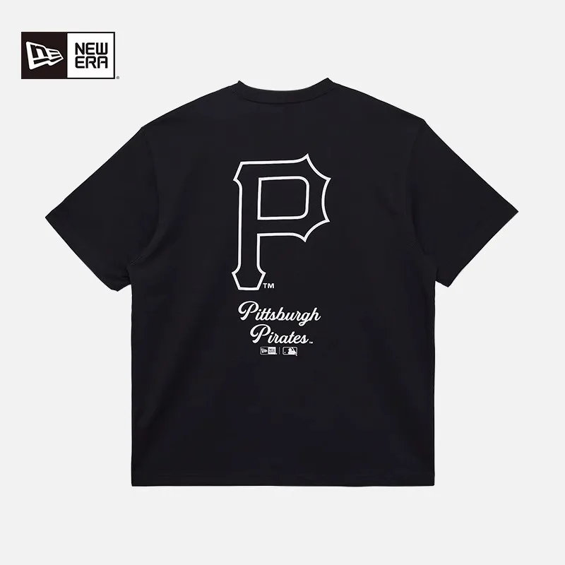 

New Era Ss24 Mlb Logo Round Neck Short-Sleeved T-Shirt, Same Style for Men and Women