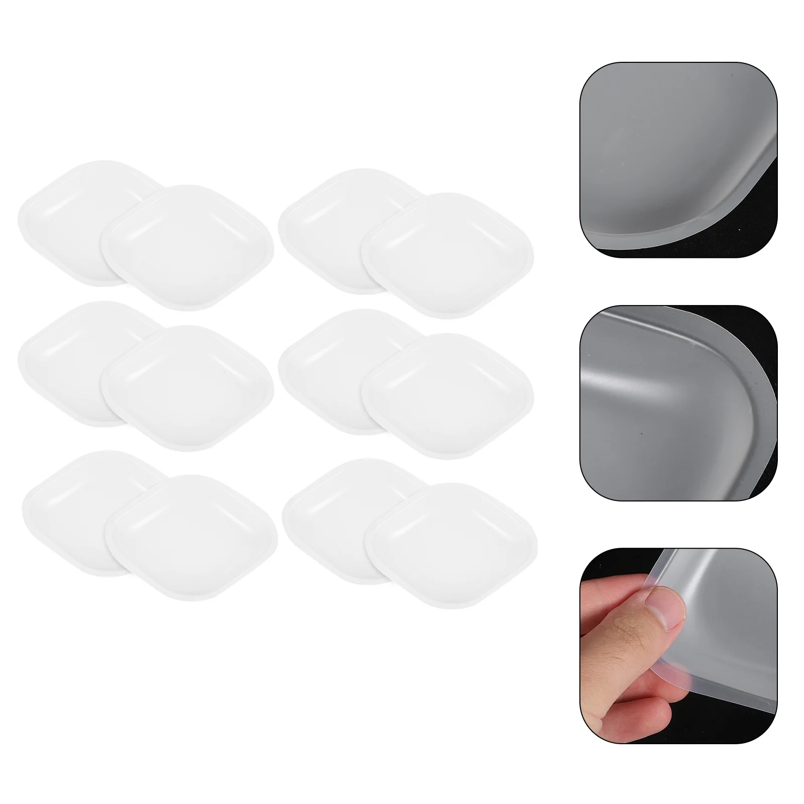 

20Pcs Diamond Weigh Boats Plastic Sample Weighing Trays Lightweight Laboratory Balance Pans for Powders Liquids