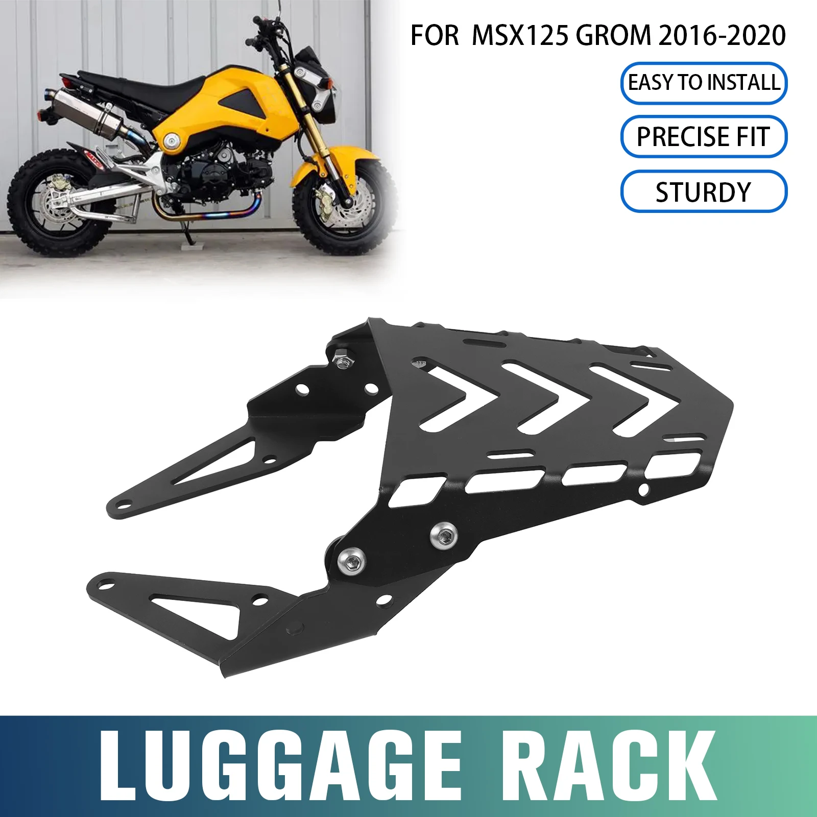 Motorcycle MSX125 GROM Rear Tail Bag Luggage Rack For Honda MSX 125 GROM 125 2016-2022 2021 Cargo Support Carrier Holder Bracket