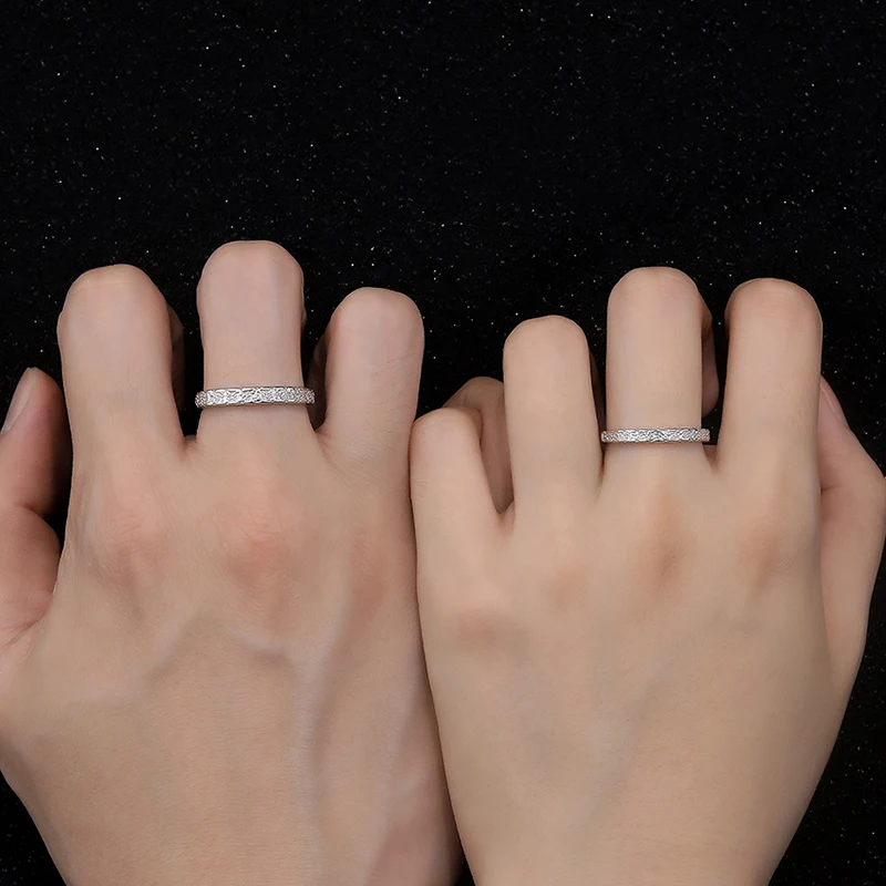 Softpig Echt 925 Sterling Zilveren Accessoires Verstelbare Paar Ring Voor Vrouwen Klassieke Fijne Sieraden Minimalistische Accessoires