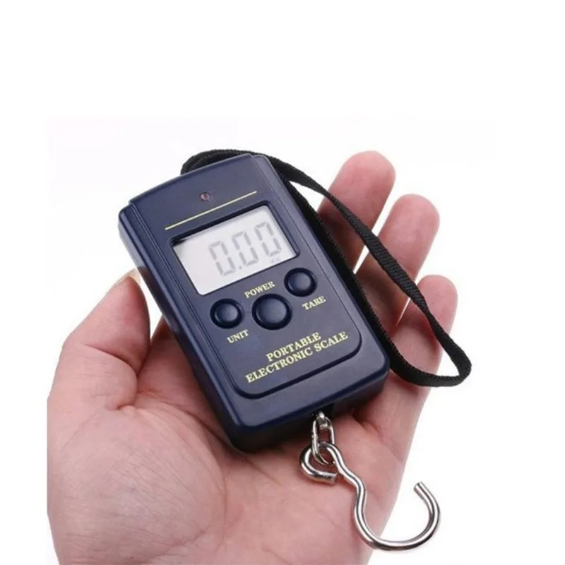 40kg Digital Electronic Scale Without Backlight Bubble Bags Mini Fishing Luggage Travelling Hanging Hook Kitchen Weighing Tools