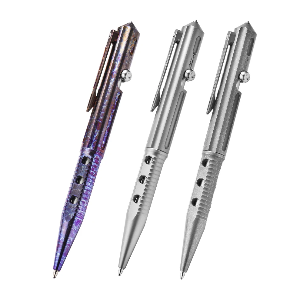 Titanium Alloy Tactics Pen Outdoor Tungsten Steel Window Breaking Tool for Camping Hiking Neutral Business ZSB021