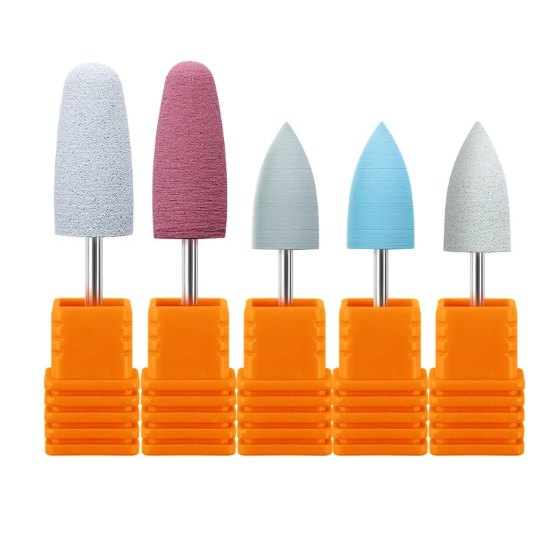 Silicone Nail Drill Bit Milling Cutter for Manicure Rubber Machine Accessories Nail Bits Buffer Polisher Grinder