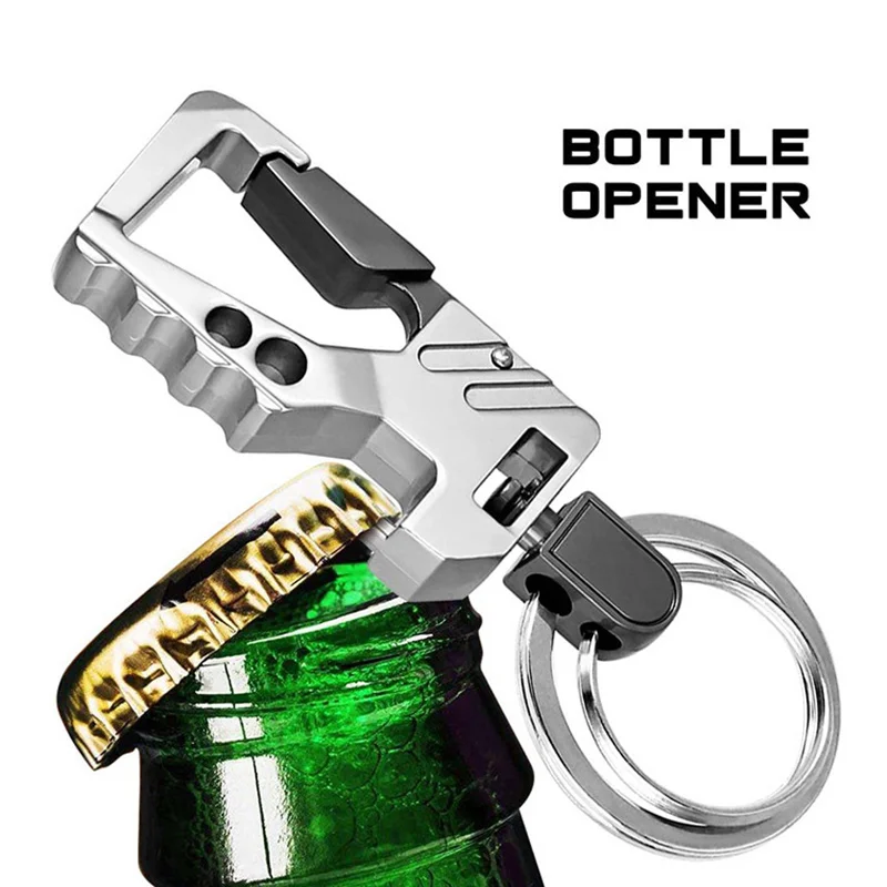 Heavy Duty Keychain Bottle Opener Carabiner Car Key Chains for Men and Women Beer Opening Keyholders Metal Key Ring Hanging Tool