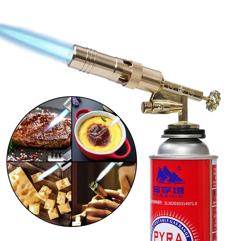 

Portable Welding Gas Torch Flame Nozzle Butane Burner Outdoor Camp BBQ Lighter Flamethrower Kitchen Supplies Welding Equipment