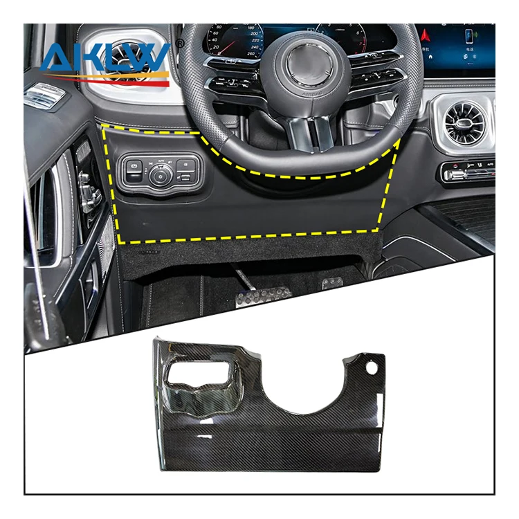 

For Mercedes-Benz G500 2025 True Carbon Fiber Car Interior Accessories Headlight Switch Decorative Panel Cover