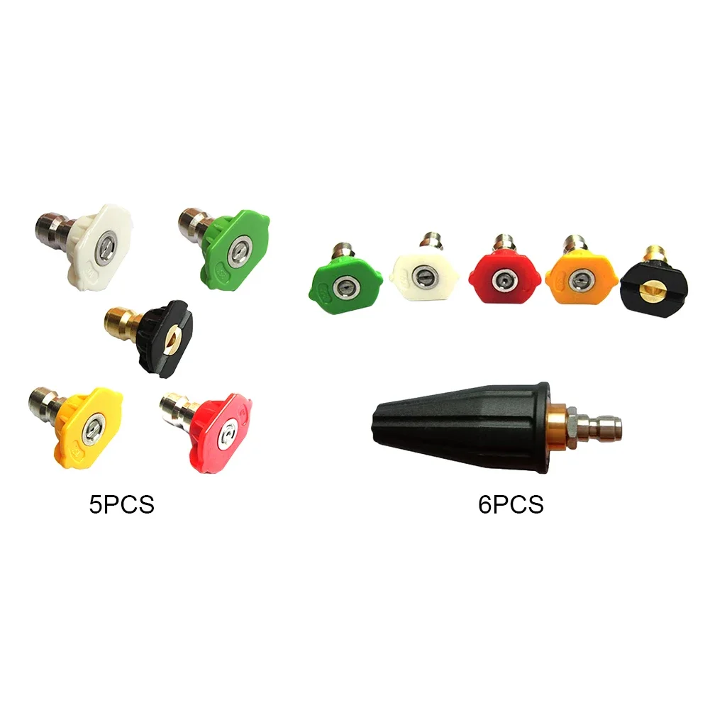 

5/6pcs High Pressure Washer Sprayer Nozzle Tips 4000 PSI Spray Nozzle Tips Quick Connect Nozzle for Car Washing/Patio Cleaning