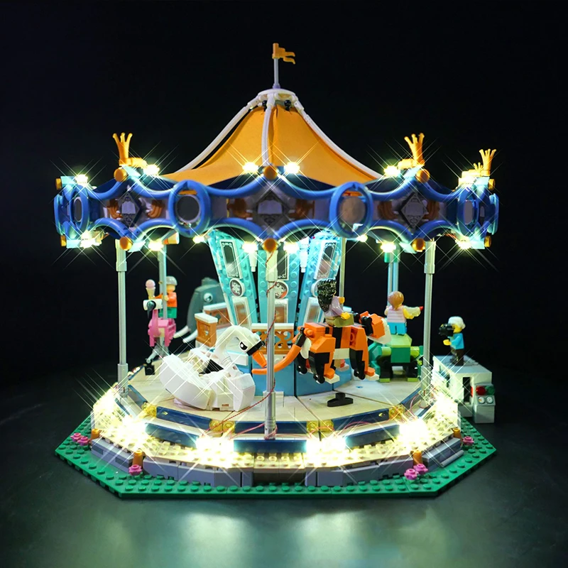 RC DIY LED Light Kit For LEGO 10257 and 15036 Street Series The New Carousel Building Set（Only LED Light,Without Blocks Model）