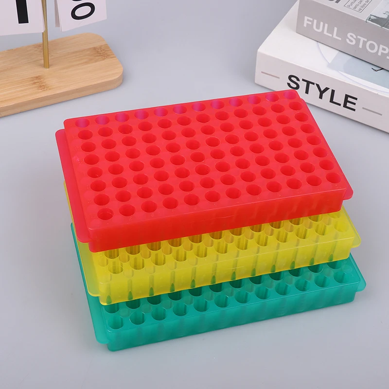 96 Hole Plastic Centrifugal Test Tube Rack 2 Side 0.5ml/1.5ml/2ml Centrifuge Vial Tube Bracket Laboratory Supplies PCR Tube Rack