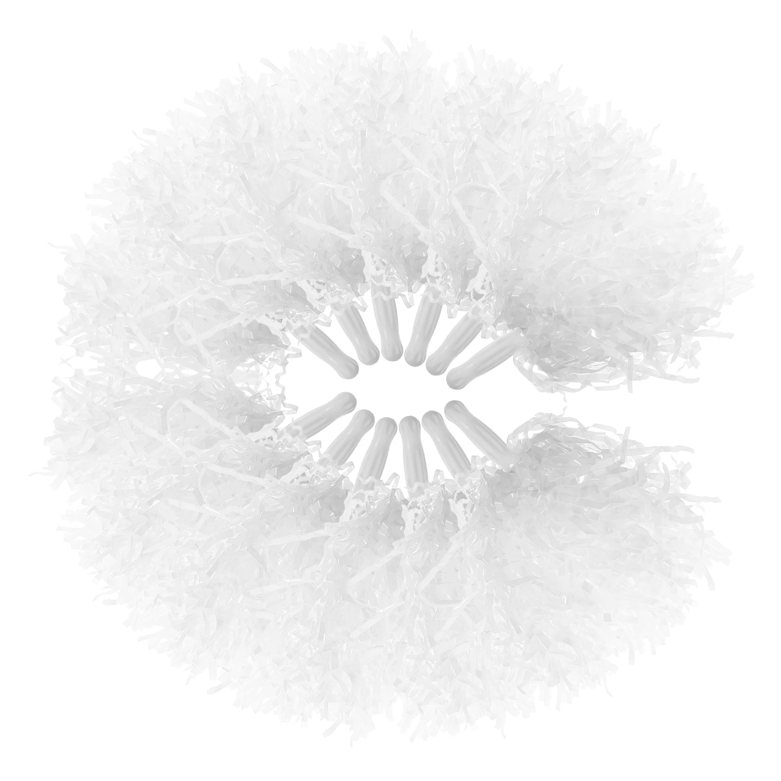 

12pcs Pom Poms Durable Plastic Kids Performance Flowers Dance Essential Cheerleading Pom Poms White Festival Props