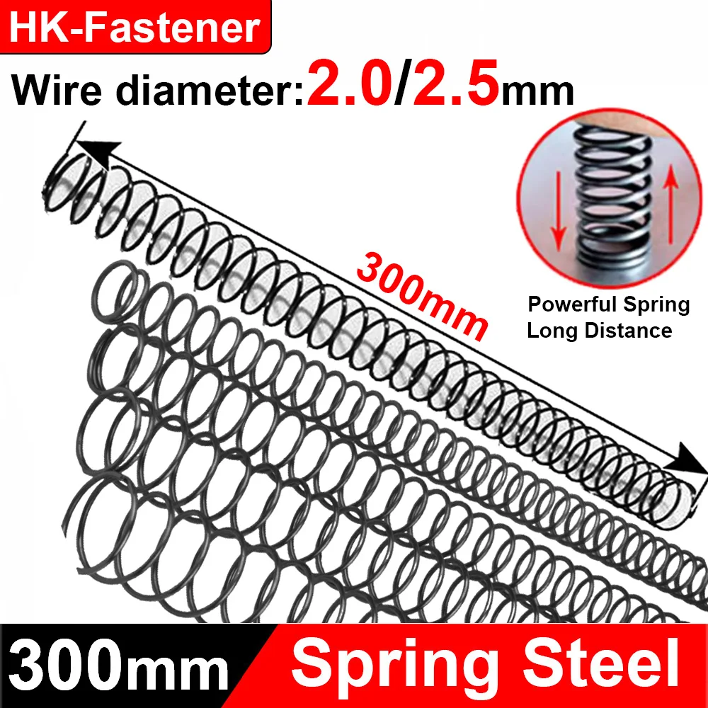 

1pcs Y-shaped Long Compression Springs Wire Diameter 2mm/2.5mm OD 10-32mm Length 300mm Pressure Springs