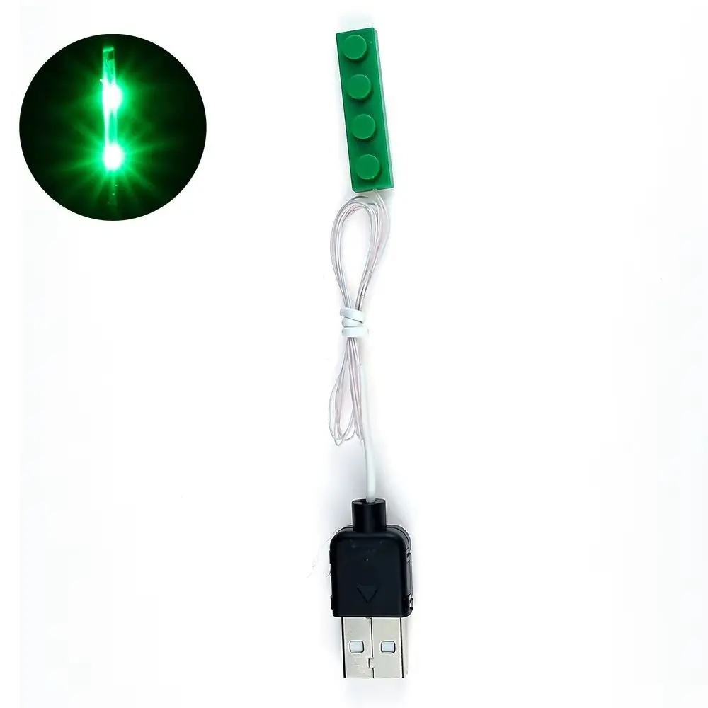 Strip Lights With Bricks LED Light Kit 15cm Terminal Line USB Port DIY Toy Set Compatible Building Blocks Model