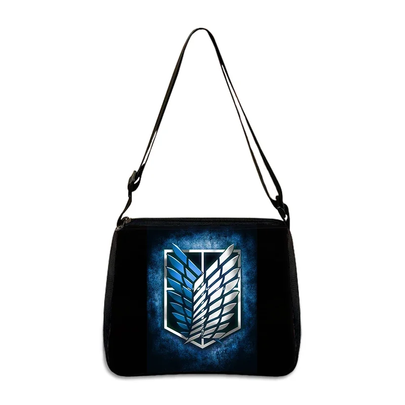 Anime Attack on Titan Print Shoulder Bag Women Adjustable Underarm Bags for Travel Manga Levi Mikasa Eren Handbag Crossbody Bags