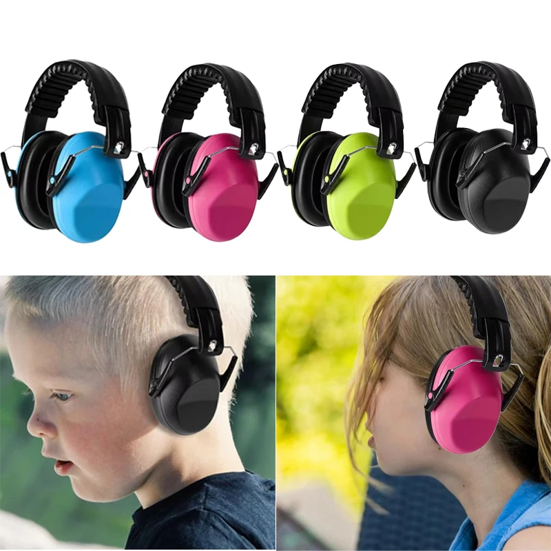 1PC Cute Children Anti-Noise Earmuffs Pink Kid Hearing Protection Adjustable Ear Protector For Study Sleep Noise Cancelling