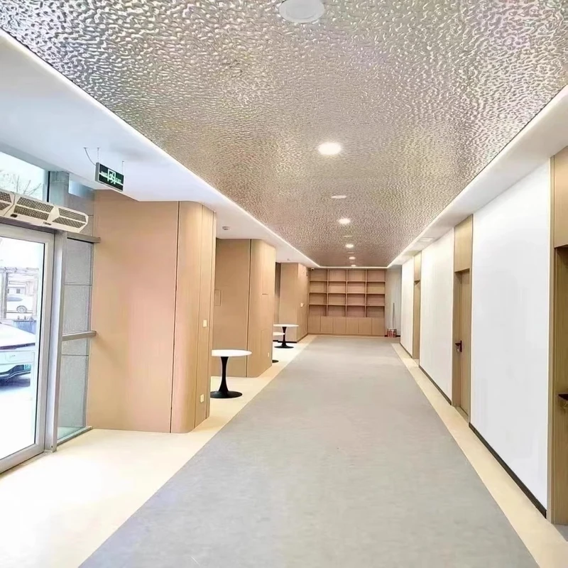 Water Corrugated Plate Metal Film Silver Background Imitation Stainless Steel Wave Finish Mirror