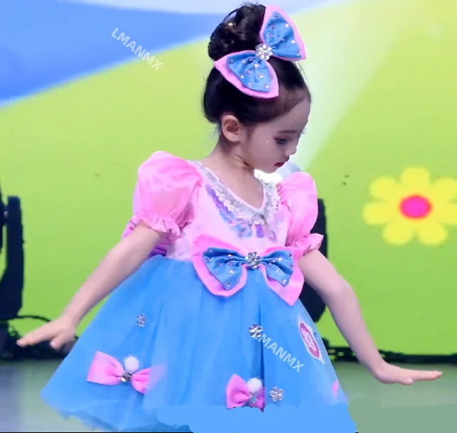 New children's performance costume, princess chiffon dress, sequin dance