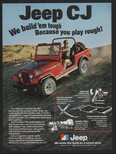1p,1979 CJ RENEGADE SUV 4X4 - CJ-7 CJ-5 Tin Sign VERTISEMENT