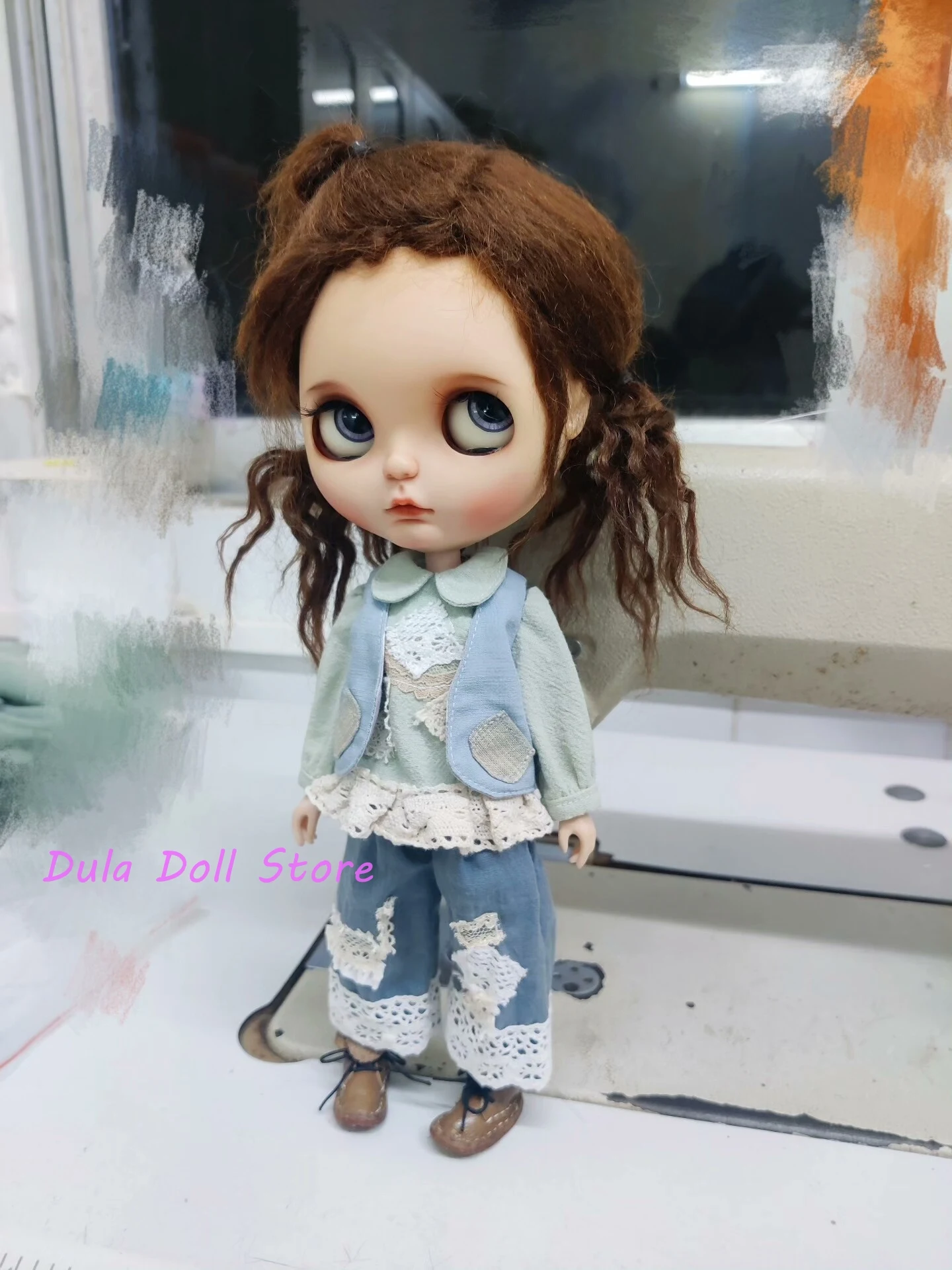 

Одежда для кукол Dula, светлый жилет, куртка и брюки, костюм Blythe ob24 ob22 ICY JerryB 1/6, аксессуары для кукол Bjd