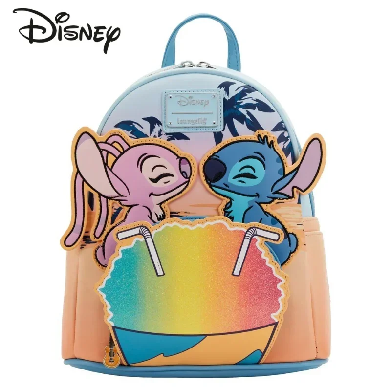 Disney Stitch New Women's Backpack Luxury Brand Fashion Women's Mini Backpack High Quality Cartoon 3D Cute Children's Backpack